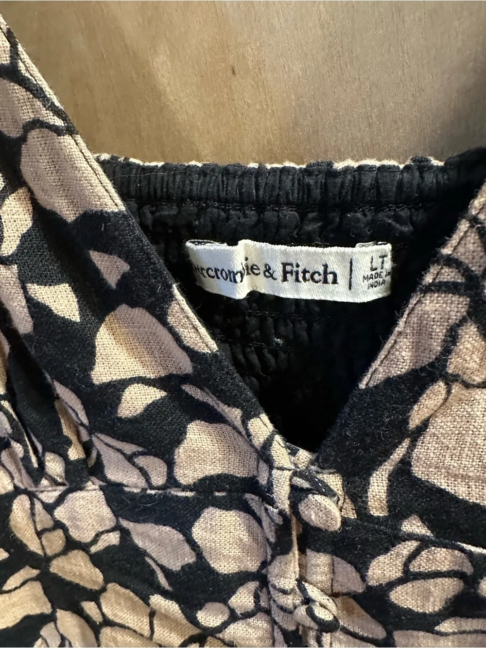 Abercrombie & Fitch Black Maxi Skirt with Cream Floral Print